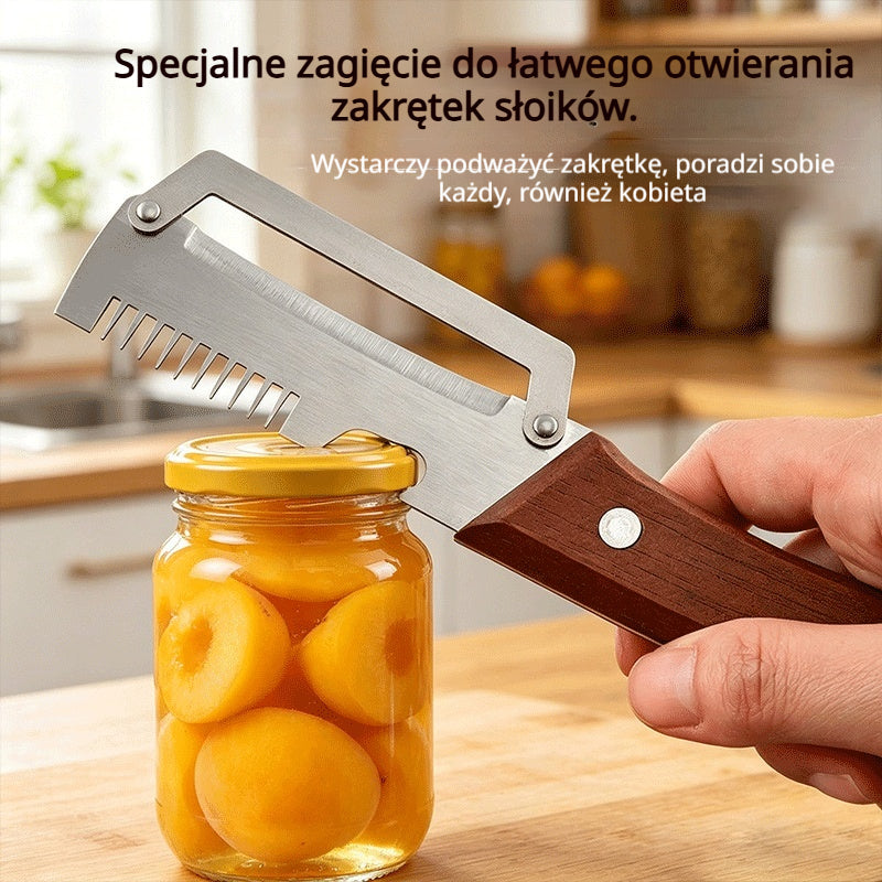 🔥Kup 1, a drugi otrzymasz gratis (2 sztuki)🧅🔪 Wielofunkcyjna obieraczka kuchenna 3 w 1: obiera, szatkuje warzywa, kroi mięso i otwiera butelki