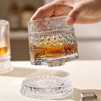 🥛💎 Obrotowa szklanka do whisky 360°
