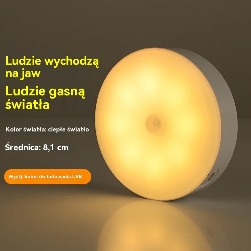 🏡【Kup 4, otrzymaj 4】💡Inteligentne światło LED wykrywające ruchy ciała człowieka, łatwe do ładowania i praktyczne