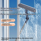 🧼✨ Dwustronna myjka do szyb 2 w 1 z teleskopowym uchwytem – idealna do wysokich budynków