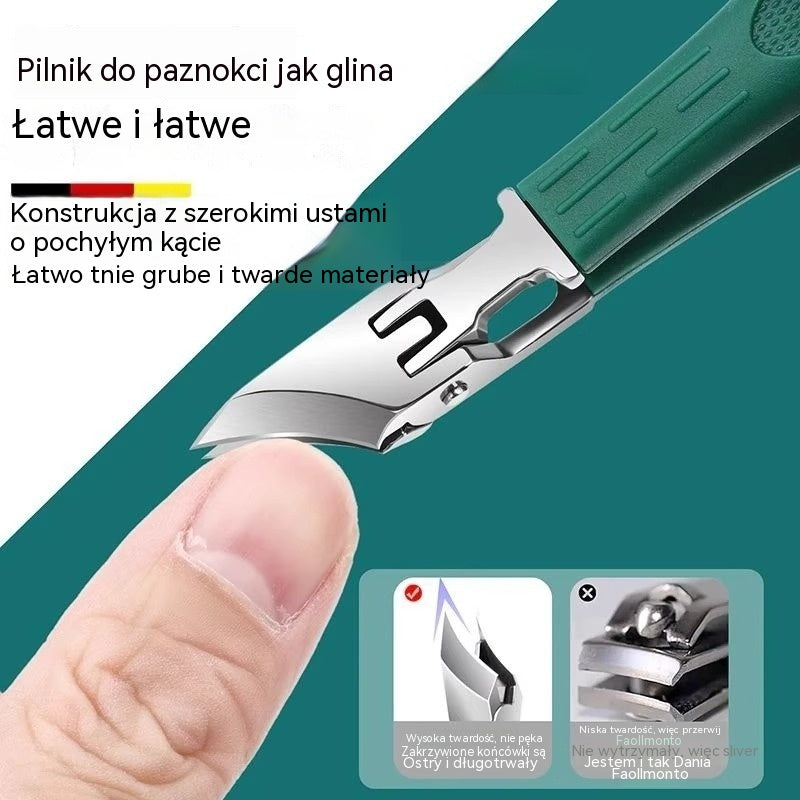 🔥 【Kup jeden, a drugi dostaniesz gratis】Obcinacz do paznokci z osłoną przeciwbryzgową i ostrzem ustawionym pod kątem 25° (zestaw 3 szt.)
