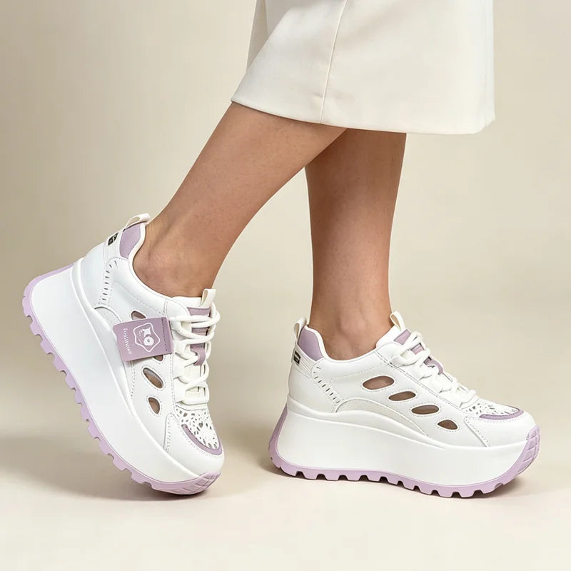👟Wzrost o 6 cm! Damskie buty na platformie, lekkie i oddychające.