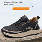 🔥Hit Sprzedaży 【Rabat 50%】👟【39-45】Wodoodporne i odporne na plamy skórzane trampki z miękką i wygodną podeszwą.