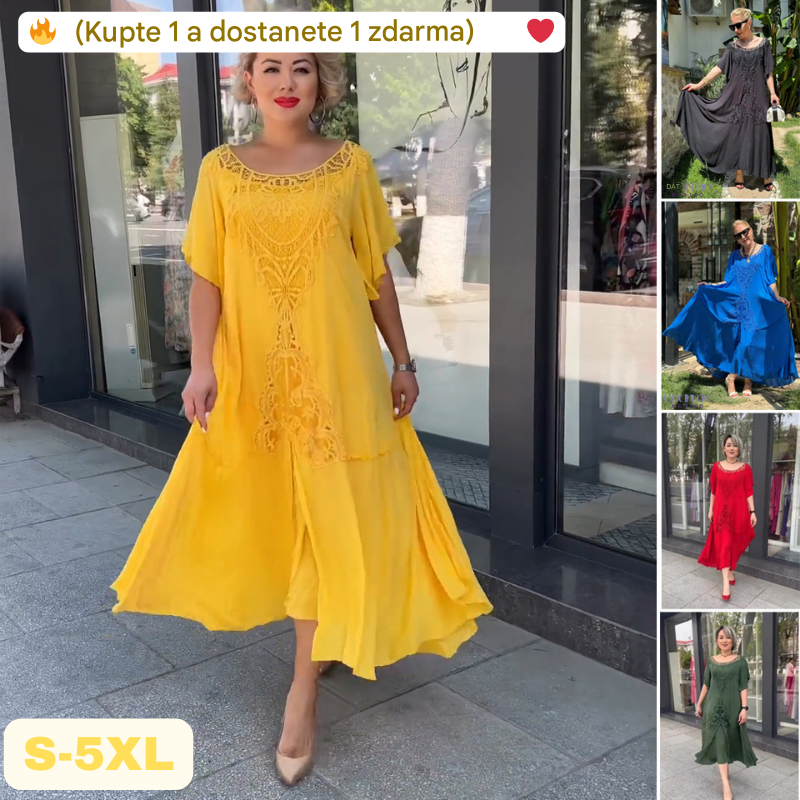 ❤️【S-5XL】Nowa sukienka, duży rozmiar, wygodna i luźna🔥Doskonała jakość👌Idealnie dopasowana do każdego typu sylwetki
