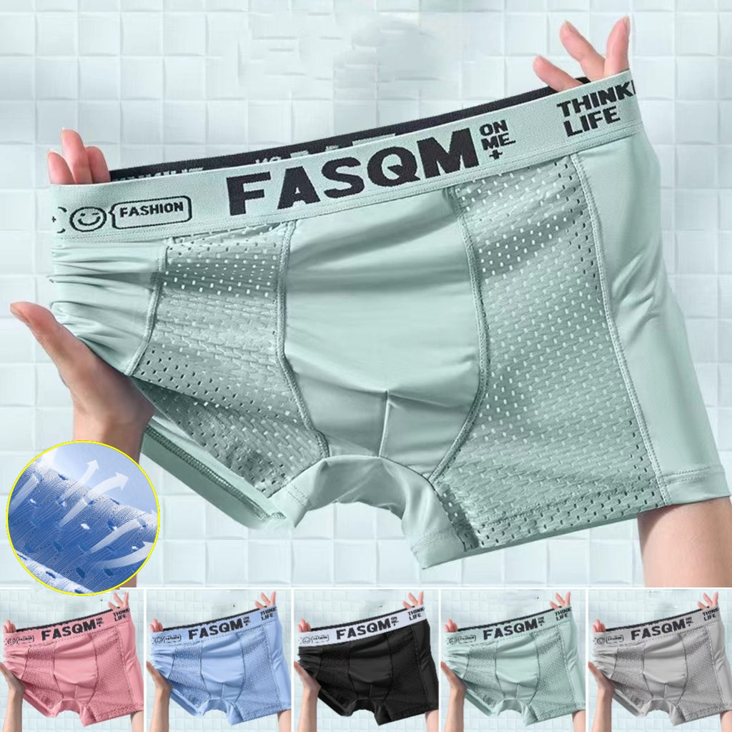 【Kup 3, otrzymaj 3 gratis】Męskie bokserki z siateczki Ice Silk z oddychającego materiału