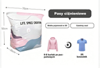 👕📦【Zestaw 5 sztuk!21.8 zł / sztuka】Worki próżniowe do kompresji ubrań, nie wymagają pompki | Dwuwarstwowy pasek uszczelniający o pogrubionej konstrukcji zapobiegający pękaniu i przeciekaniu.