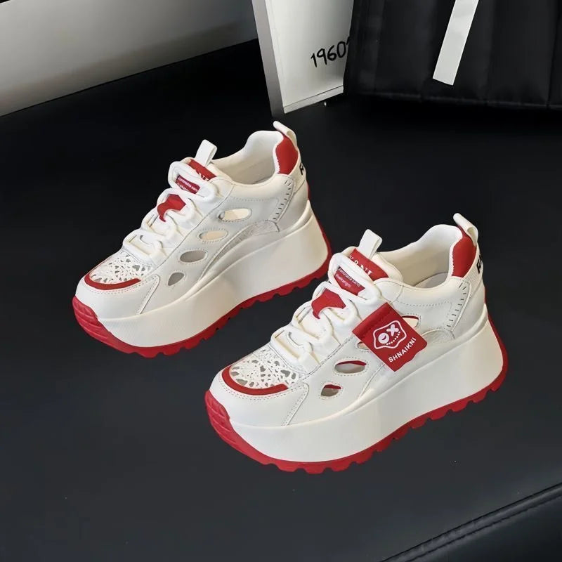 👟Wzrost o 6 cm! Damskie buty na platformie, lekkie i oddychające.