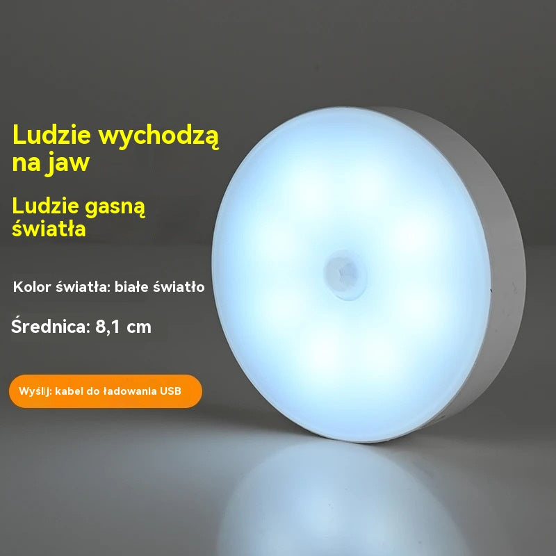 🏡【Kup 4, otrzymaj 4】💡Inteligentne światło LED wykrywające ruchy ciała człowieka, łatwe do ładowania i praktyczne