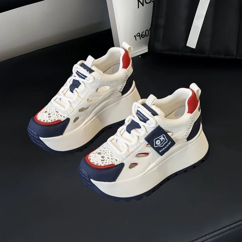 👟Wzrost o 6 cm! Damskie buty na platformie, lekkie i oddychające.