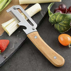 ✅【Kup 1, otrzymaj 1 gratis!】🧅🔪 Wielofunkcyjna obieraczka kuchenna 3 w 1: obiera, kroi i otwiera butelki!