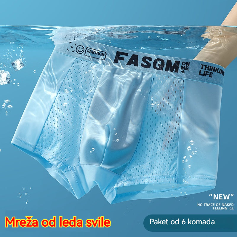 【Kup 3, otrzymaj 3 gratis】Męskie bokserki z siateczki Ice Silk z oddychającego materiału