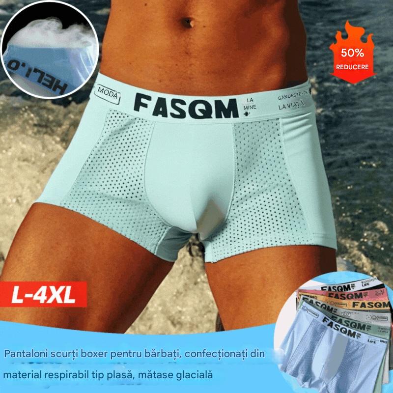 【Kup 3, otrzymaj 3 gratis】Męskie bokserki z siateczki Ice Silk z oddychającego materiału