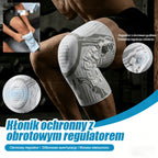🔥Gorąca sprzedaż🔥🦵🦵Silikonowa sportowa opaska kompresyjna na kolano z podparciem sprężynowym, amortyzująca wstrząsy, do biegania i fitnessu