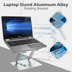 💥💻【Promocja – 40% zniżki!】Obrotowy stojak z aluminium na laptop i tablet