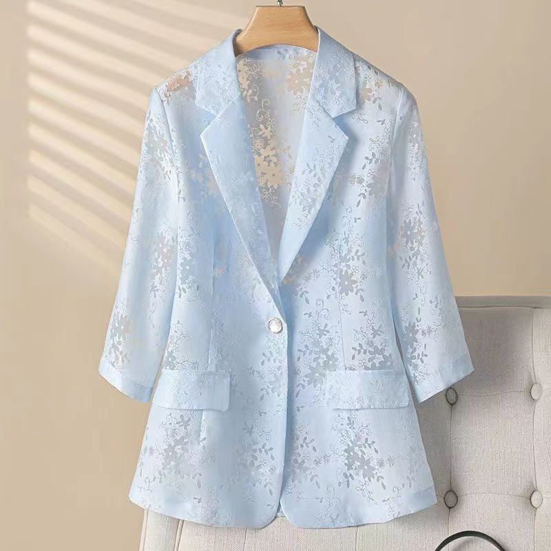 ✨👚Nowy model 2026: 🔥Cienka kurtka z ochroną przeciwsłoneczną i rękawami ¾. Szykowny element, który dopełni każdą stylizację!Pasek podkreślający talię