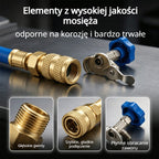 🔧❄️ Wąż do napełniania czynnikiem chłodniczym AC R134a z manometrem – szczelny, łatwy do odczytu, kompatybilny z samochodami, ciężarówkami i domową klimatyzacją – bezpieczne samodzielne napełnianie 🚗