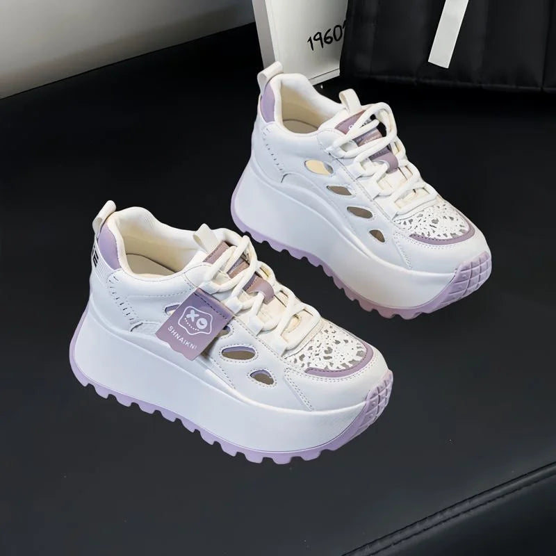 👟Wzrost o 6 cm! Damskie buty na platformie, lekkie i oddychające.